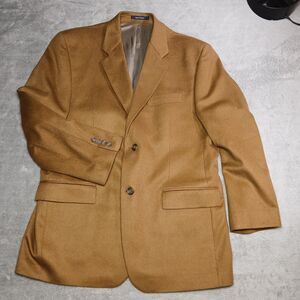 Vintage Ralph Lauren Mens 42R Cashmere Blazer Sport Coat Brown 90s Canada 42